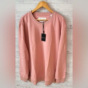 Good Counsel Men's 2XL King Crewneck Long Sleeve With Zips Sweater Pink